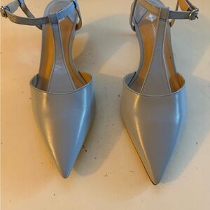 ANTONIO MELANI Sophisticated Light blue leather Heels